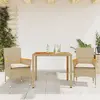 Image de vidaXL Ensemble de jardin 3 pcs - Beige rotin