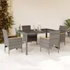 Image de vidaXL Ensemble à manger de jardin 5 pcs - Gris