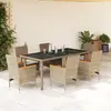 Image de vidaXL Ensemble à manger jardin 7 pcs - Beige