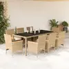Image de VIDAXL Ensemble à manger jardin 9 pcs - Beige