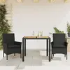 Image de VidaXL Ensemble à manger 3 pcs - Noir