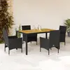 Image de vidaXL Ensemble à manger 5 pcs - Noir
