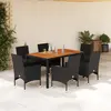 Image de Ensemble à manger vidaXL 7 pcs - Noir