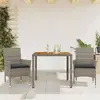 Image de vidaXL Ensemble à manger de jardin 3 pièces - Gris
