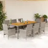 Image de VidaXL Ensemble à manger de jardin résine tressée 9 pcs - Gris