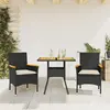 Image de vidaXL Ensemble à manger de jardin 3 pcs noir