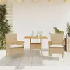 Image de Ensemble à manger vidaXL 3 pcs - Beige