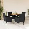 Image de vidaXL Ensemble à manger 5 pcs - Noir
