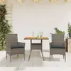 Image de Ensemble à Manger de Jardin vidaXL - Gris Rotin