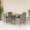 Image de vidaXL Ensemble à manger 5 pcs - Rotin acacia