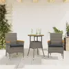Image de vidaXL Ensemble à manger de jardin 3 pcs - Gris