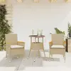 Image de Vidaxl Ensemble à manger de jardin 3 pcs - Beige