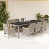 Image de VIDAXL Ensemble à manger de jardin 9 pcs - Gris