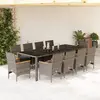 Image de vidaXL Ensemble à manger de jardin 11 pcs - Gris
