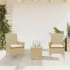 Image de vidaXL Ensemble de bistro 3 pcs beige - Rotin