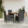 Image de vidaXL Ensemble à manger de jardin - Noir