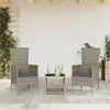 Image de VidaXL Ensemble à manger 3 pcs - Gris