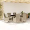 Image de vidaXL Ensemble à manger 7 pcs - Beige