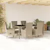 Image de vidaXL Ensemble à manger 7 pcs - Beige