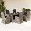 Image de VIDAXL Ensemble à manger jardin gris - 7 pièces