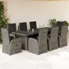 Image de VidaXL Ensemble à manger - 9 pcs - Gris