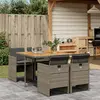 Image de VIDAXL Ensemble à manger 5 pcs gris résine acacia