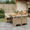 Image de vidaXL Ensemble à manger 5 pcs Beige