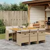 Image de vidaXL Ensemble à manger de jardin 7 pcs beige - Poly rotin