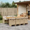 Image de vidaXL Ensemble à manger 9 pcs - Beige
