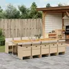 Image de Ensemble à manger vidaXL 11 pcs - Beige - Poly rotin