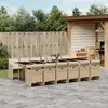 Image de Ensemble à manger de jardin et coussins 13 pcs beige vidaXL