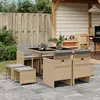 Image de vidaXL Ensemble à manger jardin - Mélange beige