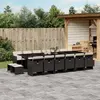 Image de vidaXL Ensemble à manger de jardin 17 pcs Noir