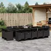Image de Ensemble à manger jardin vidaXL 15 pcs - Noir