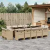 Image de vidaXL Ensemble à manger jardin 15 pcs beige
