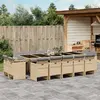 Image de vidaXL Ensemble à manger 15 pcs - Beige