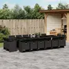 Image de VidaXL Ensemble à Manger de Jardin 17 Pièces - Noir