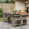 Image de vidaXL Ensemble à manger de jardin 5 pcs gris