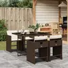 Image de vidaXL Ensemble à manger jardin 5 pcs marron