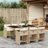 Image de vidaXL Ensemble de jardin 7 pcs - Beige poly rotin