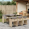 Image de vidaXL Ensemble à manger de jardin - Résine tressée - Mélange beige - 7 pcs