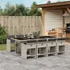 Image de VidaXL Ensemble à manger de jardin 9 pcs - Gris clair