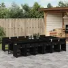 Image de vidaXL Ensemble à manger de jardin 13 pcs noir