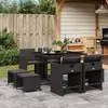 Image de vidaXL Ensemble salon jardin 9pcs résine tressée