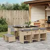 Image de Ensemble à manger vidaXL 11 pcs mélange beige