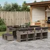 Image de vidaXL Ensemble à manger de jardin 13 pcs - Gris