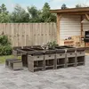 Image de vidaXL Ensemble à manger de jardin 15 pcs - Gris