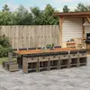 Image de vidaxl Ensemble à manger de jardin 17 pcs