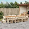 Image de vidaXL Ensemble jardin 17 pcs - Beige