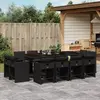 Image de VIDA XL Ensemble à manger de jardin 13 pcs - Noir